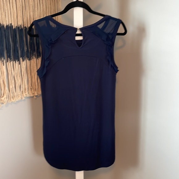 Dynamite Women’s Top with ruffle accents, Navy blue, Size XS - Picture 5 of 8